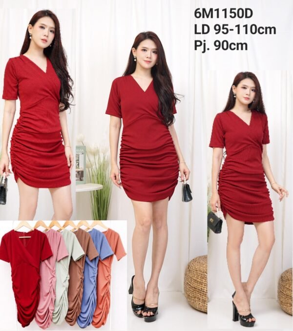 6pcs 6M1150D Dress Mini Kimono Kerut