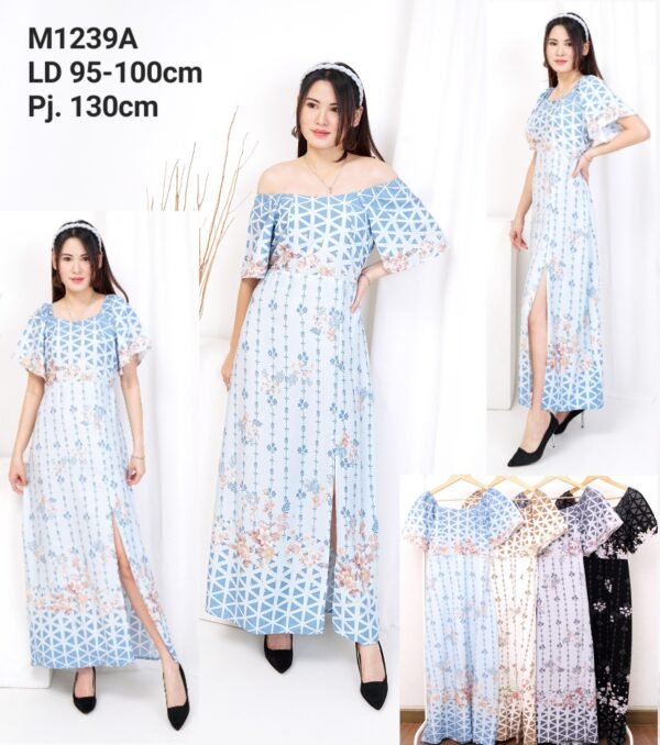 4pcs M1239A Long Dress A-line