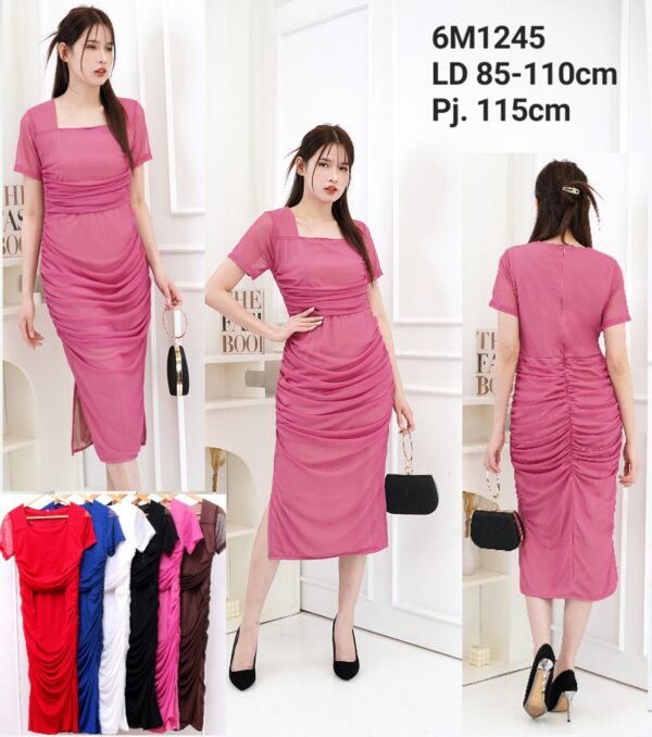 6pcs 6M1245 Dress Midi