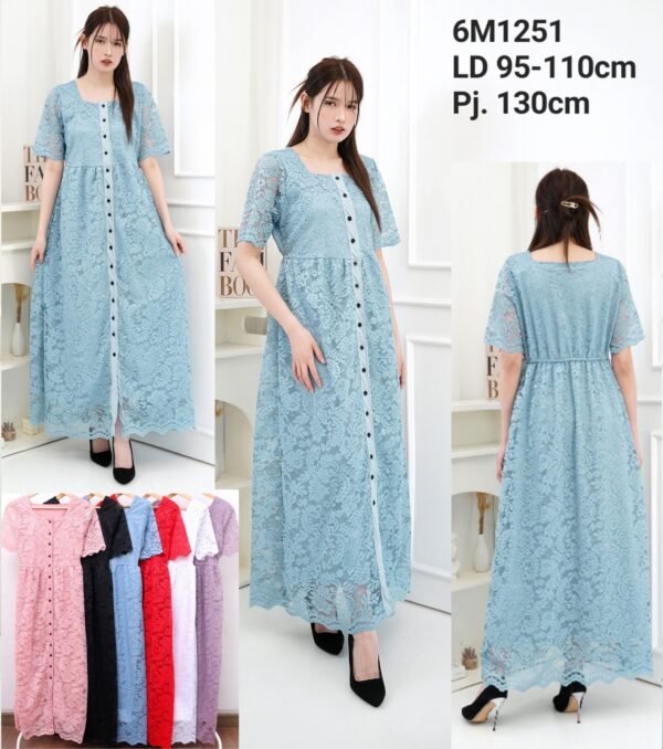 6pcs 6M1251 Dress Maxi