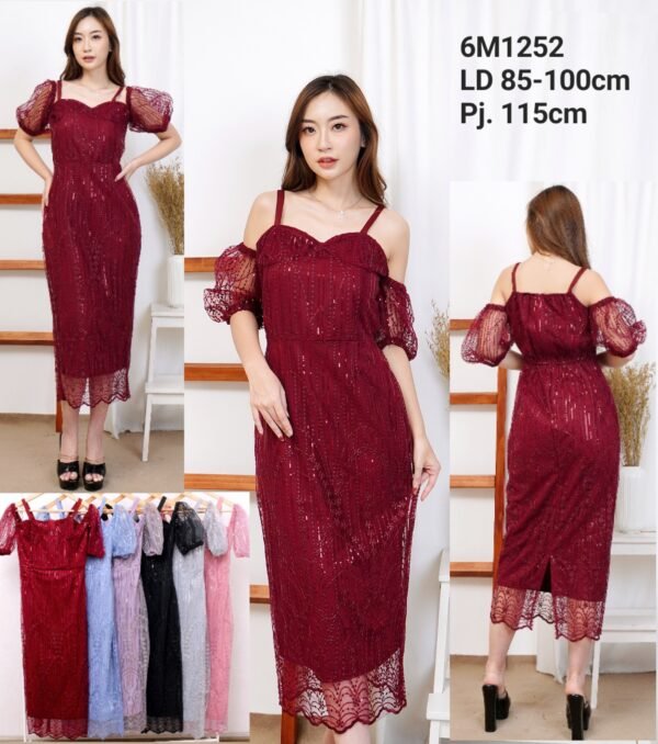 6pcs 6M1252 Dress Midi