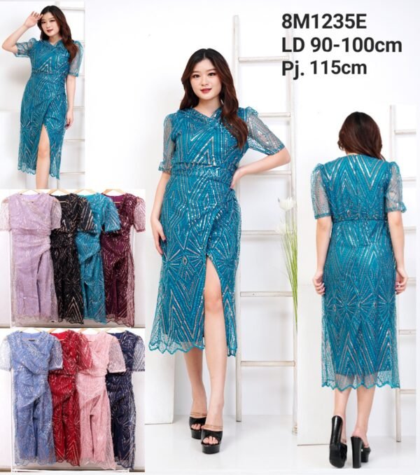 8pcs 8M1235E Dress Midi