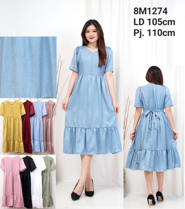 8pcs 8M1274 Dress Midi
