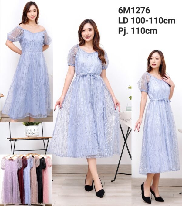6pcs 6M1276 Dress Midi