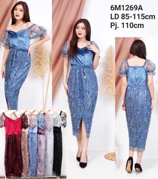 6pcs 6M1269A Dress Midi