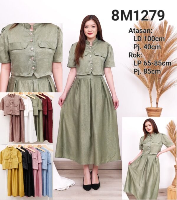 8pcs 8M1279 Setelan Rok