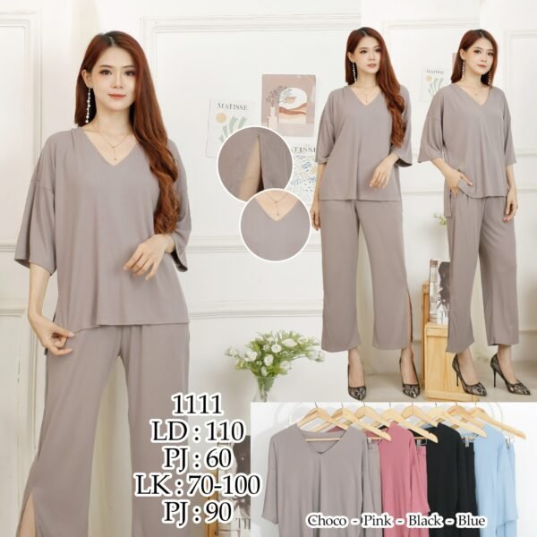 4pcs M1111 Setelan Celana Gantung