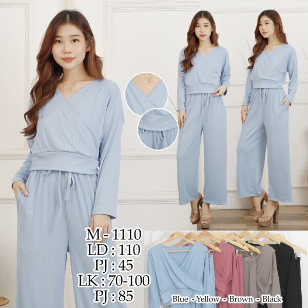 4pcs M1110 Setelan Celana Gantung
