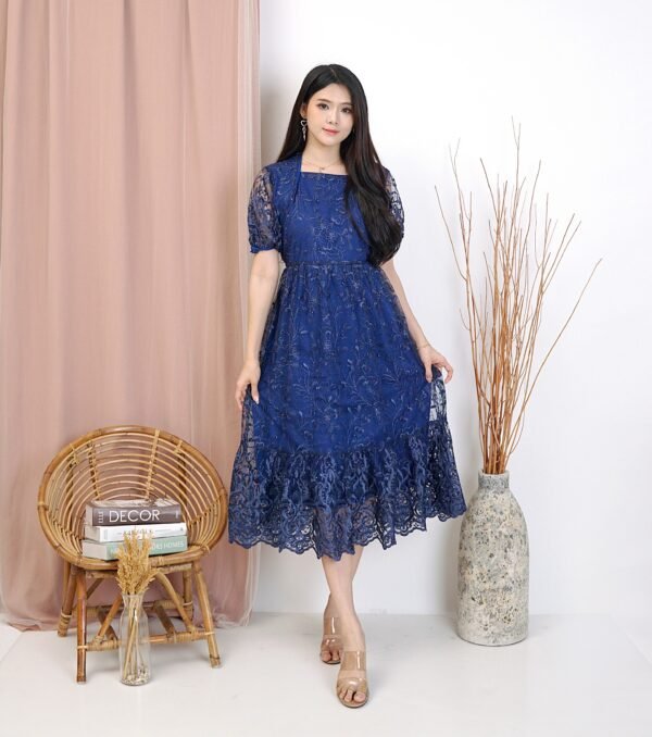 8pcs 8M1190 Dress Midi A-line