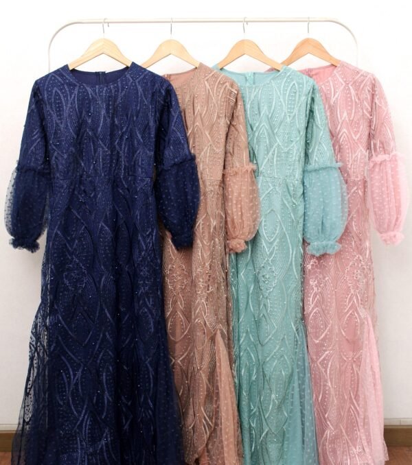 8pcs 8M1199 Gamis Tulle - Gambar 5