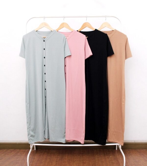 4pcs M1211 Dress Maxi A-line - Gambar 4