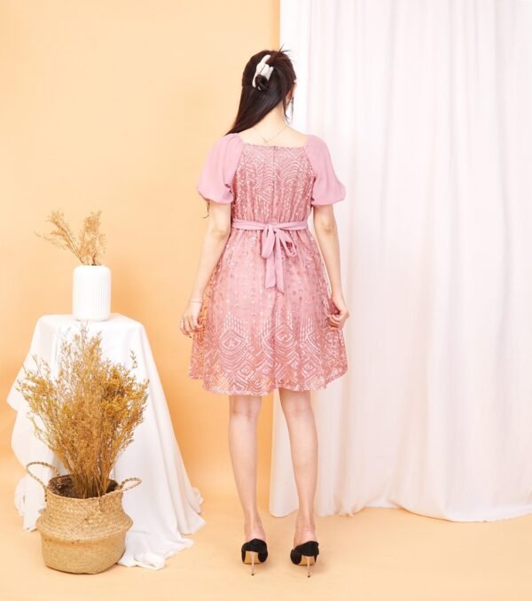 6pcs 6M1217 Dress Mini A-line - Gambar 2