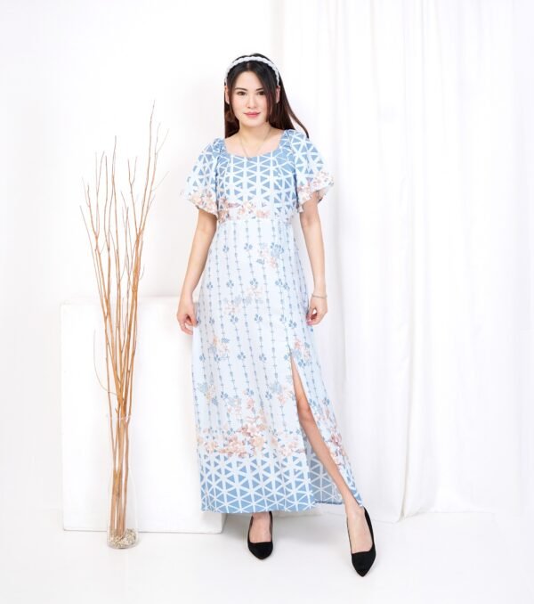 4pcs M1239A Long Dress A-line - Gambar 3