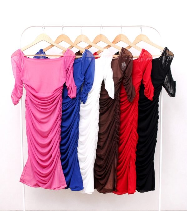 6pcs 6M1247 Dress Midi - Gambar 5