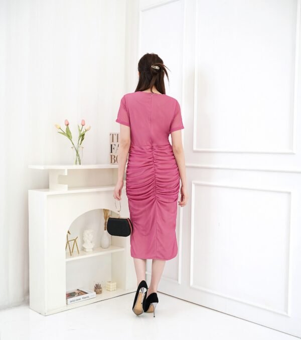 6pcs 6M1245 Dress Midi - Gambar 4