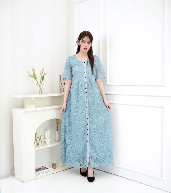 6pcs 6M1251 Dress Maxi - Gambar 5