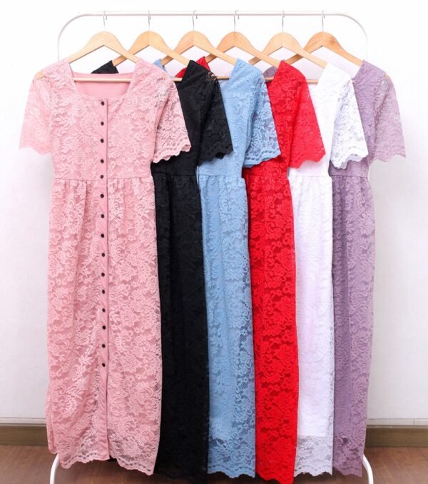 6pcs 6M1251 Dress Maxi - Gambar 4