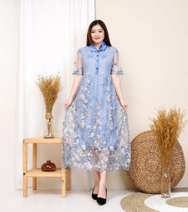 6pcs 6M1250 Dress Midi - Gambar 4