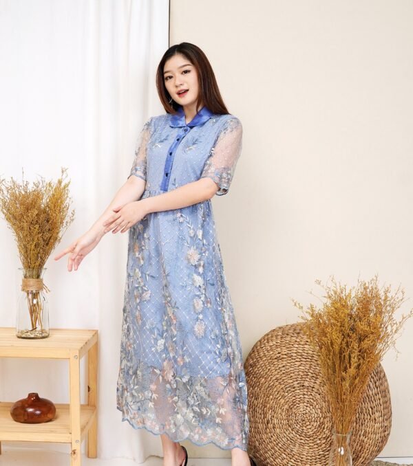 6pcs 6M1250 Dress Midi - Gambar 5