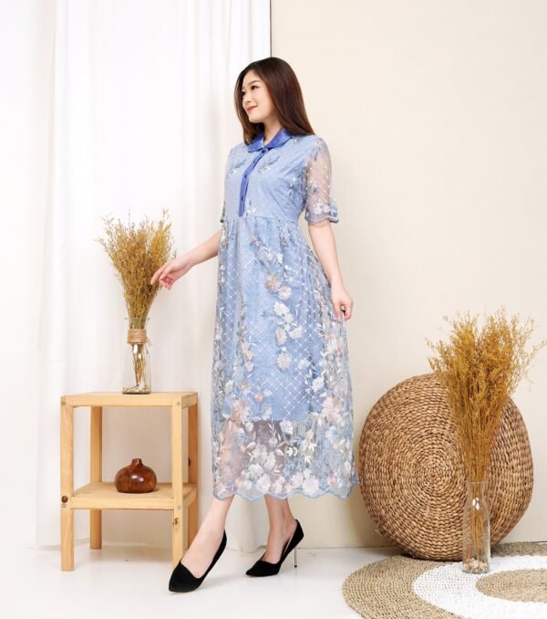 6pcs 6M1250 Dress Midi - Gambar 3