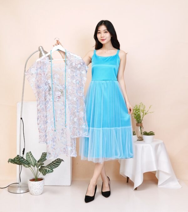 6pcs 6M1244 Setelan Dress Outter - Gambar 5
