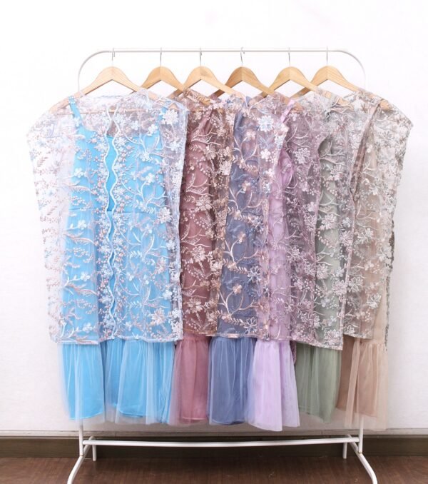 6pcs 6M1244 Setelan Dress Outter - Gambar 2