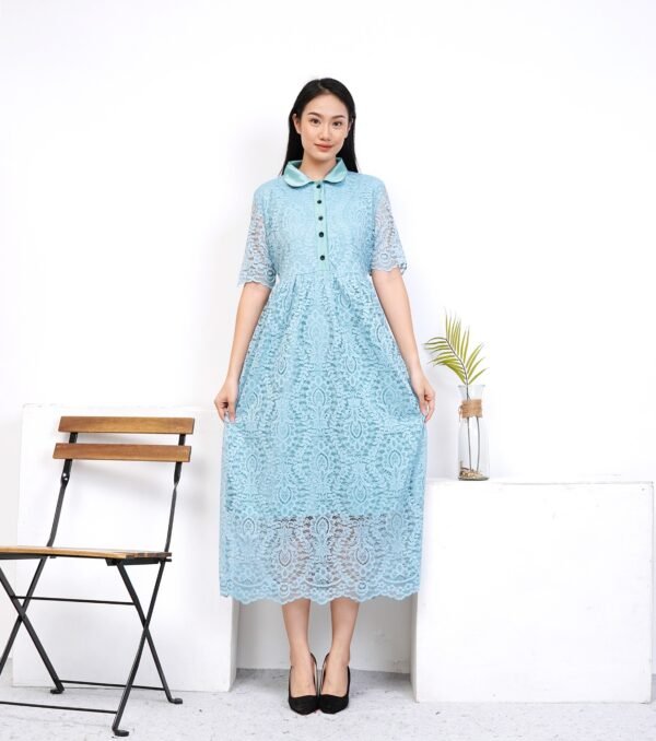 6pcs 6M1250A Dress Midi - Gambar 5