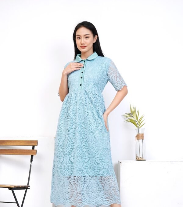 6pcs 6M1250A Dress Midi - Gambar 4