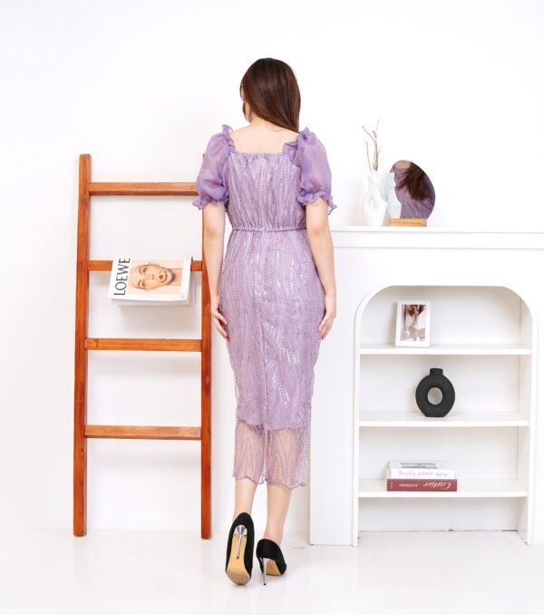 6pcs 6M1164N Dress Midi - Gambar 3