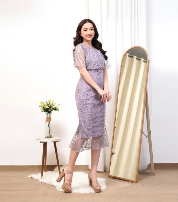 6pcs 6M1182D Dress Midi Kimono - Gambar 4