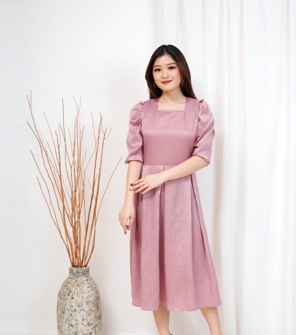 8pcs 8M1273 Dress Midi - Gambar 4