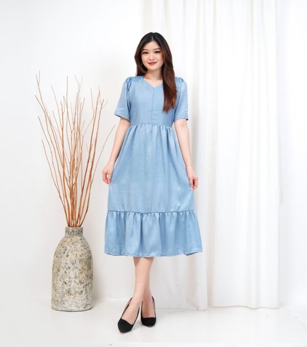 8pcs 8M1274 Dress Midi - Gambar 3
