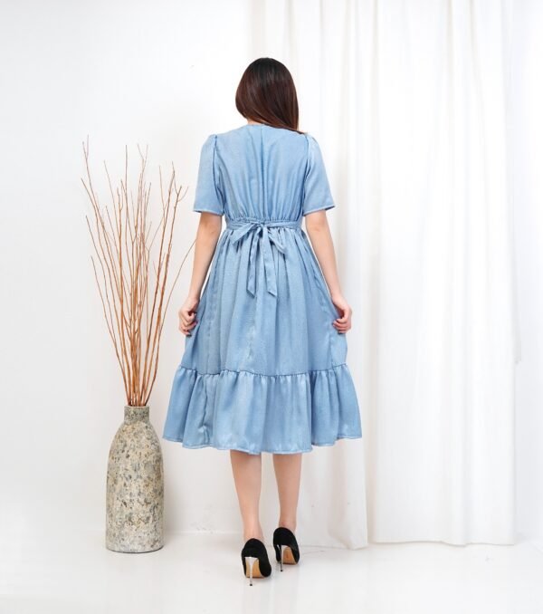 8pcs 8M1274 Dress Midi - Gambar 4