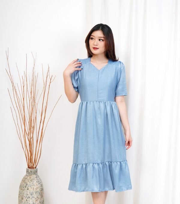 8pcs 8M1274 Dress Midi - Gambar 2