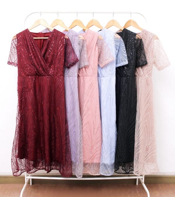 6pcs 6M1267A Dress Midi - Gambar 5