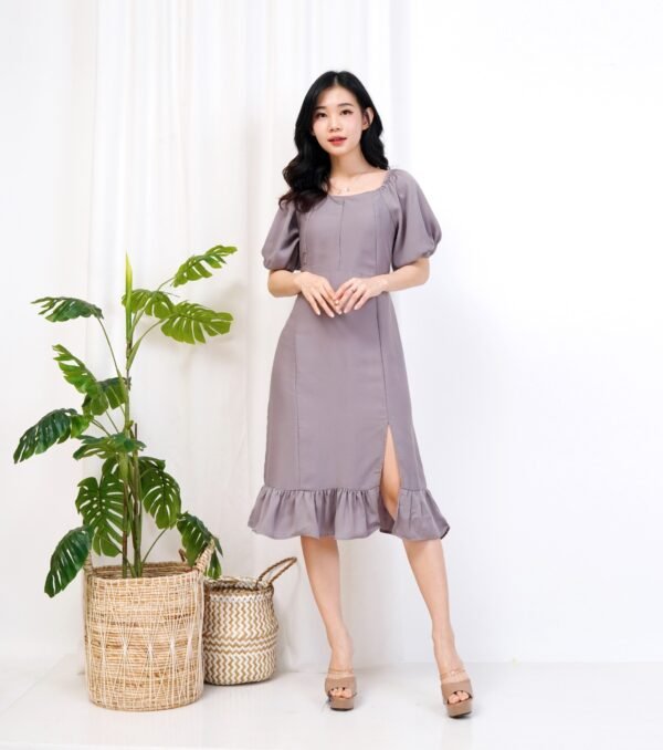 6pcs 6M1277 Dress Midi - Gambar 2