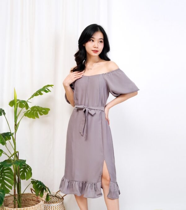 6pcs 6M1277 Dress Midi - Gambar 3