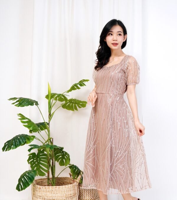 6pcs 6M1195Z Dress Midi - Gambar 2