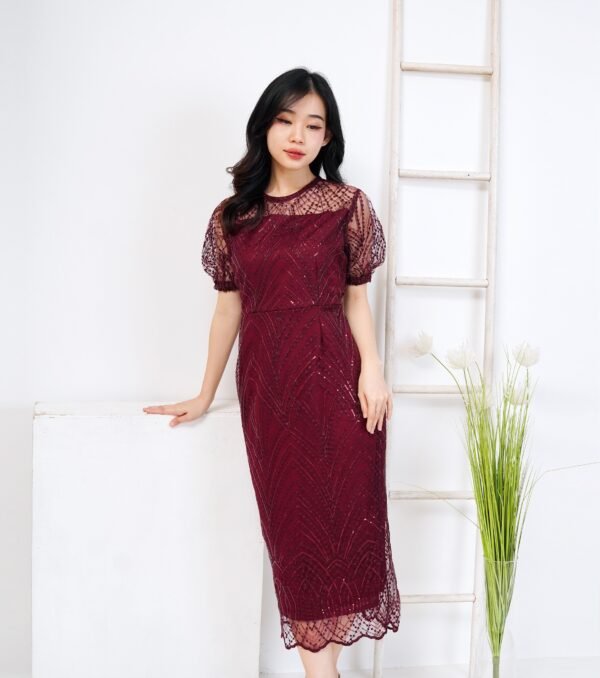 2pcs M1175R Dress Midi - Gambar 2