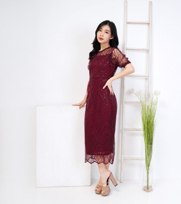2pcs M1175R Dress Midi - Gambar 3