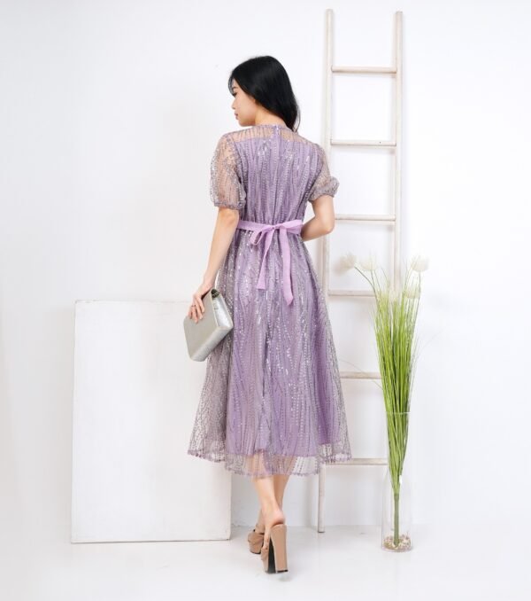 6pcs 6M1262C Dress Midi - Gambar 3