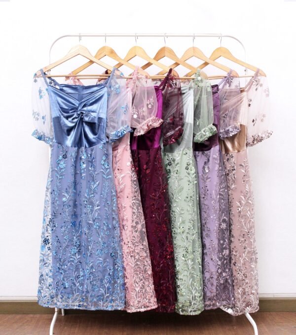 6pcs 6M1264D Dress Midi - Gambar 2