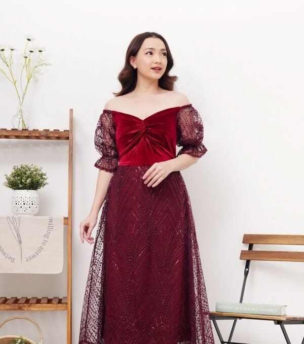 2pcs M1264C Dress Midi - Gambar 4