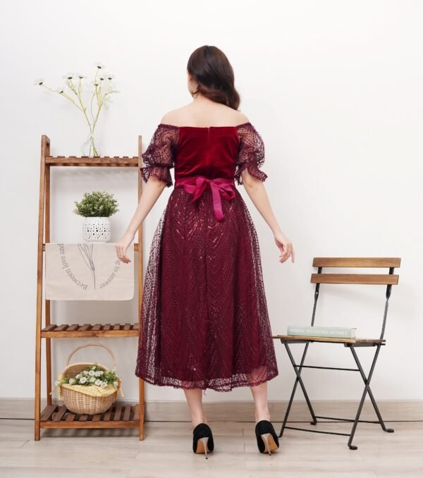 2pcs M1264C Dress Midi - Gambar 2