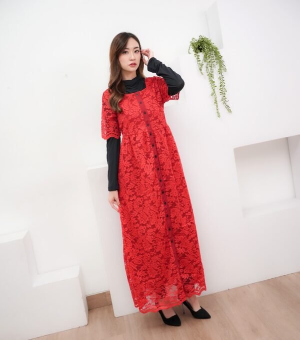 6pcs 6M1251 Dress Maxi - Gambar 9