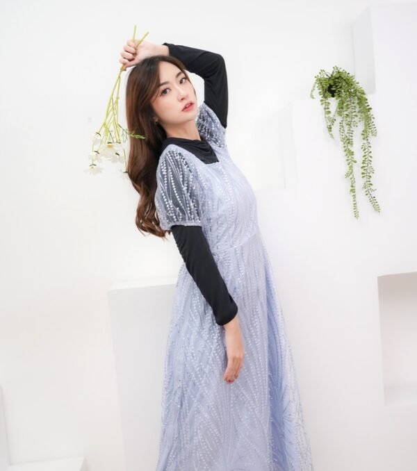 6pcs 6M1195Z Dress Midi - Gambar 9