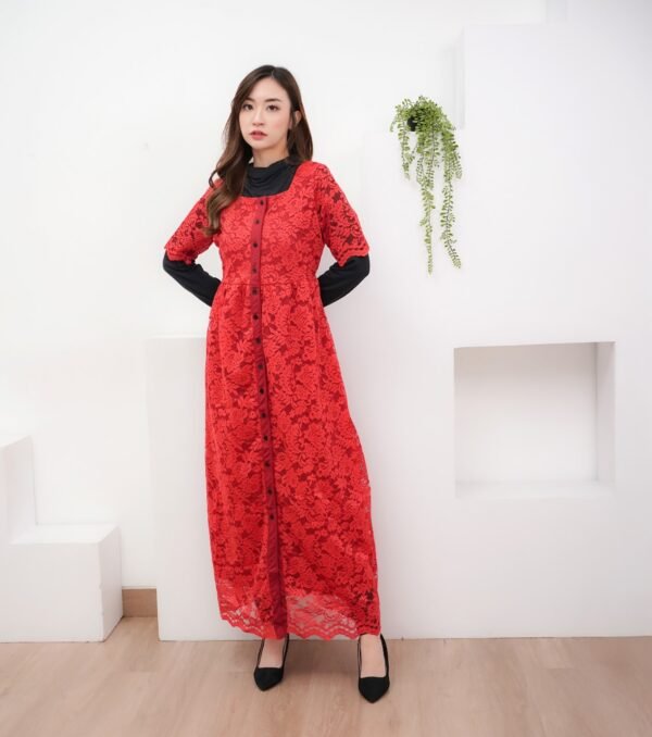 6pcs 6M1251 Dress Maxi - Gambar 8