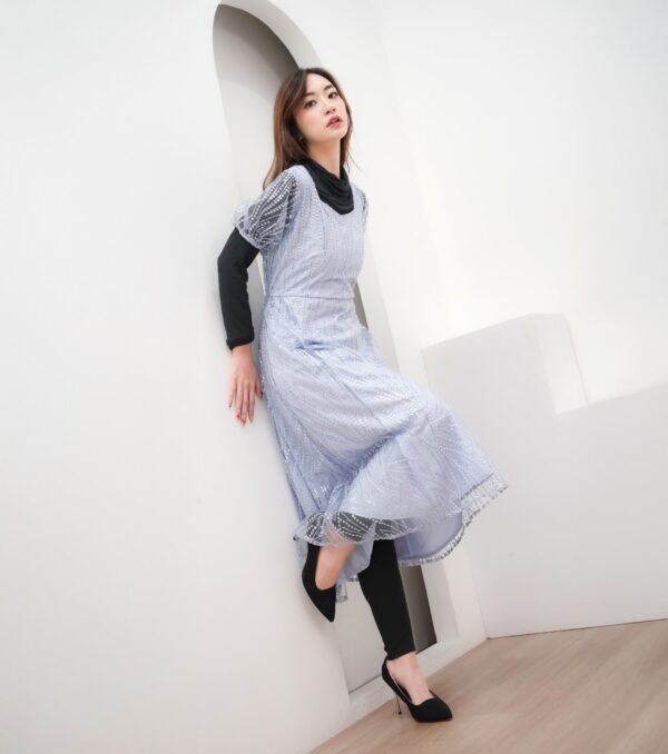 6pcs 6M1195Z Dress Midi - Gambar 8