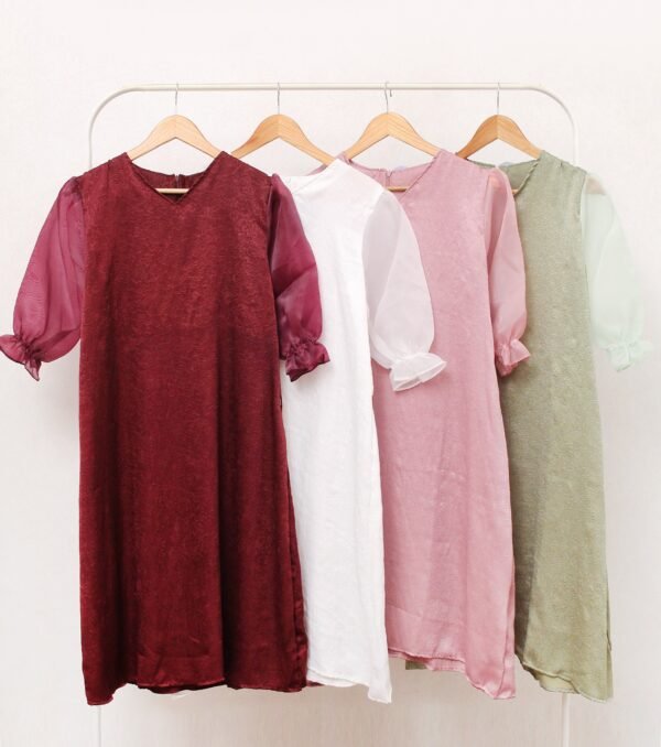 8pcs 8M1241A Dress Midi Organza - Gambar 3