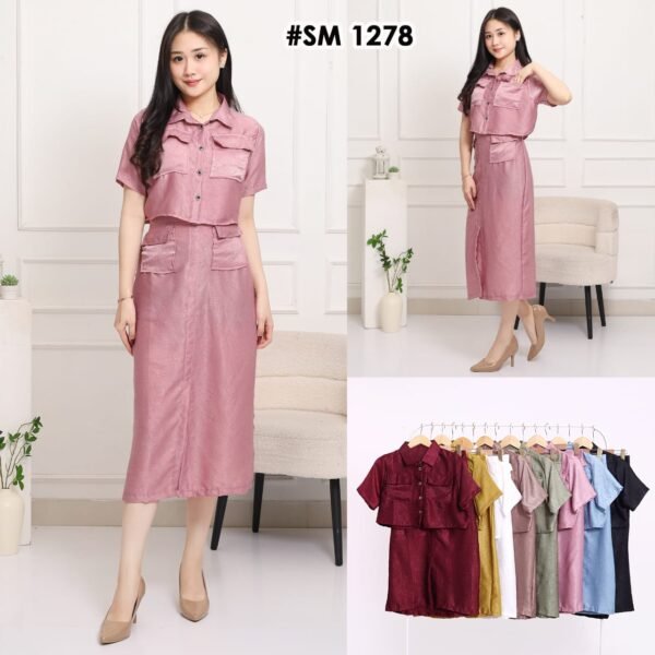 8pcs 8M1278 Setelan Rok